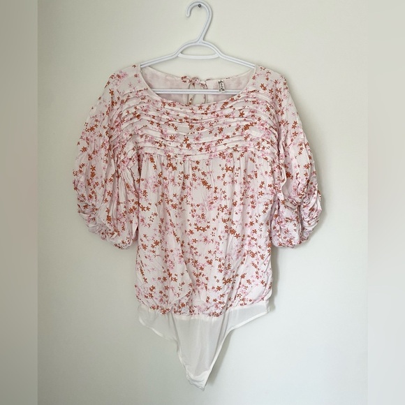 Free People Puff Sleeve Blouse Bodysuit - Picture 4 of 7